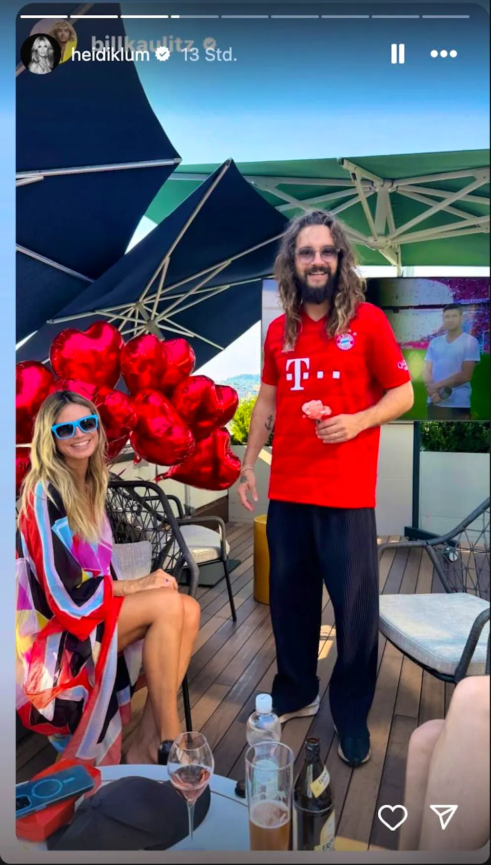 Heidi Klum and husband Tom Kaulitz celebrated his birthday in Zurich, including watching football at the best address.