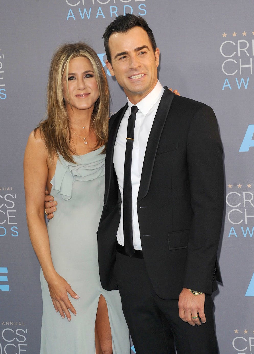 Jennifer Aniston et Justin Theroux lors des Critics' Choice Awards le 17 janvier 2016.