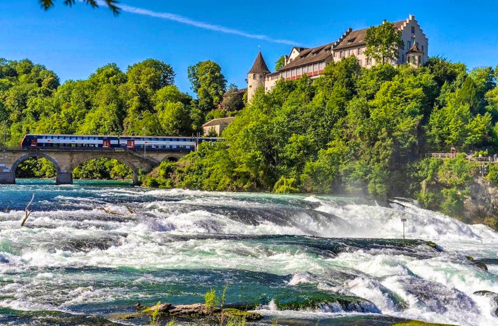 The Rhine Falls Visitor Center belongs to Laufen Castle in Zurich.