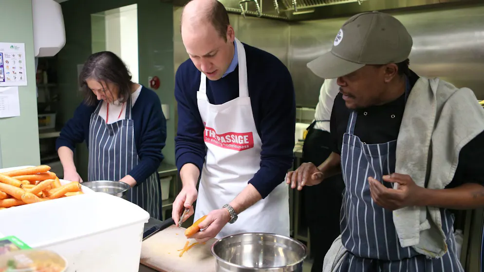 Heir to the throne with a social cause. William wants to beat homelessness - not everyone likes it