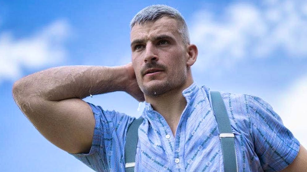 Samuel Giger sets his sights on victory at the Federal Anniversary Wrestling Festival.