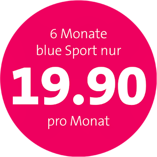 blue Sport Promotion Störer pink