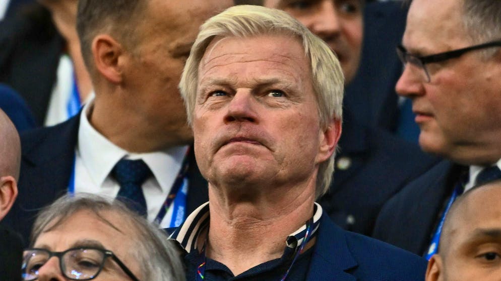 Oliver Kahn as a spectator at the European Championship in Germany.