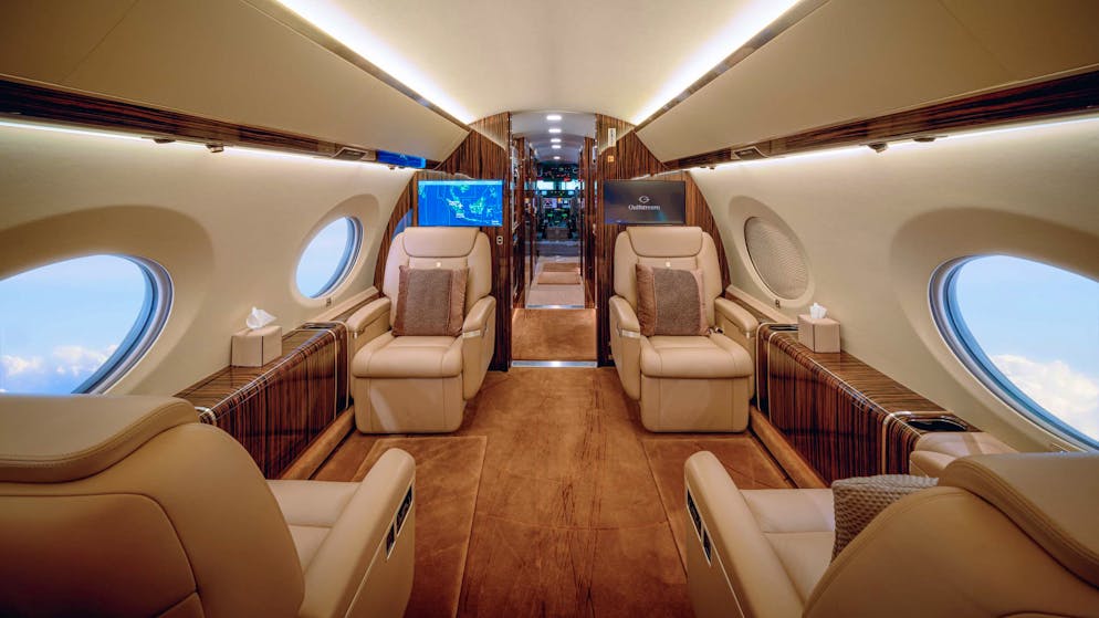 Edles Design, hochwertige Materialien: Das Basler Unternehmen Jet Aviation sorgt für höchsten Komfort in den Flugzeuge seiner Kunden.