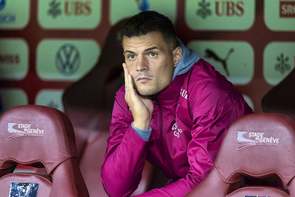 Granit Xhaka missed the game through suspension.