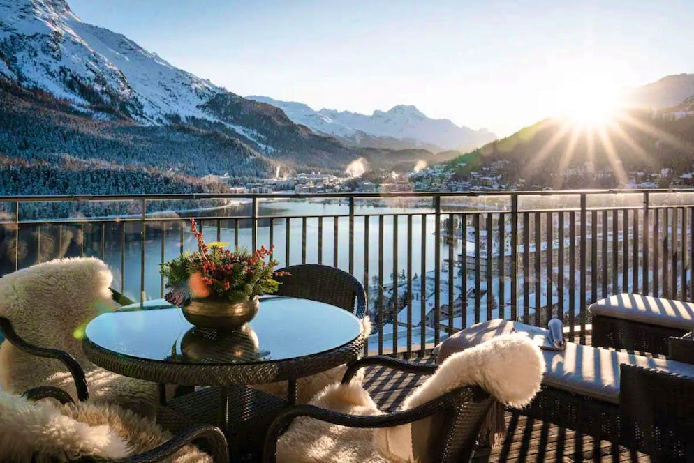 The most expensive Airbnbs in Europe. The penthouse overlooks Lake St. Moritz.