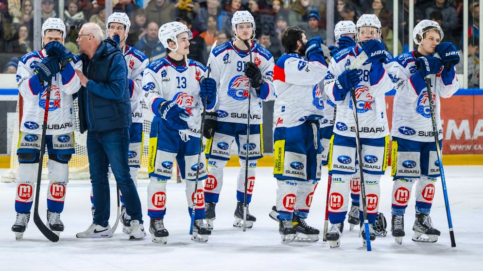 Déception des joueurs du GCK Lions (ici lors de l'acte 5 de la finale de play-off de l'année dernière)