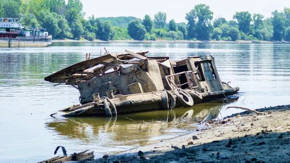 Hundreds of Schiffswracks clog the Danube – a single Fischer boat over a mighty Tanker in its part of the Nazi Black Sea Flotte from the Second World War.