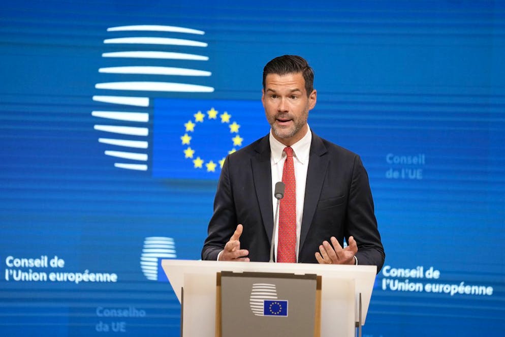 Johan Forssell, ministro della migrazione svedese in una foto del 2023.