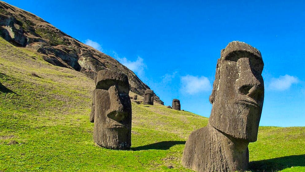 The island of Rapa Nui is known for its enigmatic stone giants, the Moai. (archive picture)