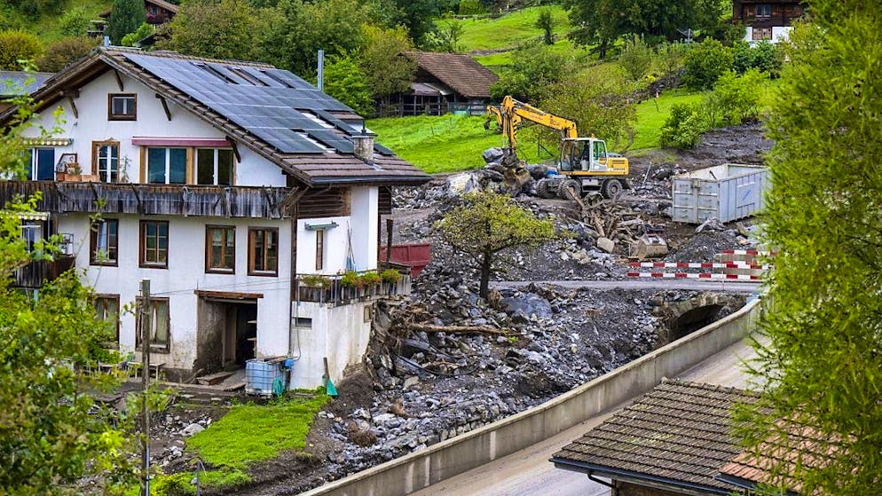 The storms in the summer caused extensive damage, as here in Brienz in the Bernese Oberland. The Federal Council wants to guarantee the cantons additional financial aid. (archive picture)