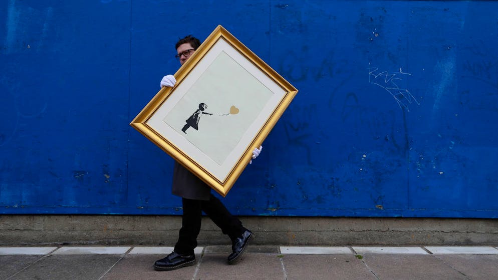 Anklage erhoben. Zwei Männer sollen Banksy-Bild gestohlen haben