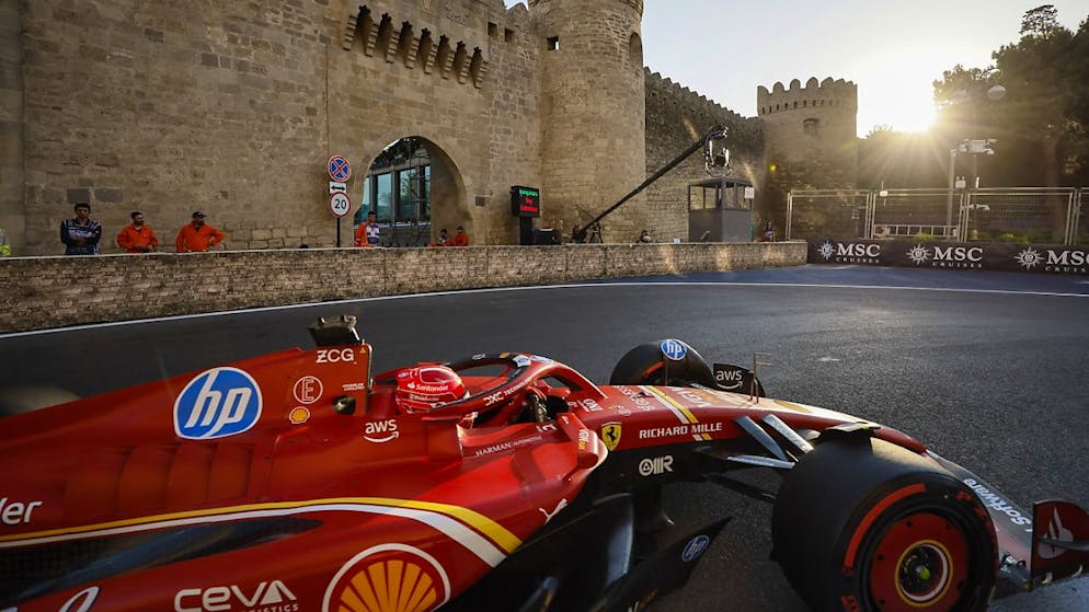 Charles Leclerc entscheidet das Qualifying in Baku erneut für sich