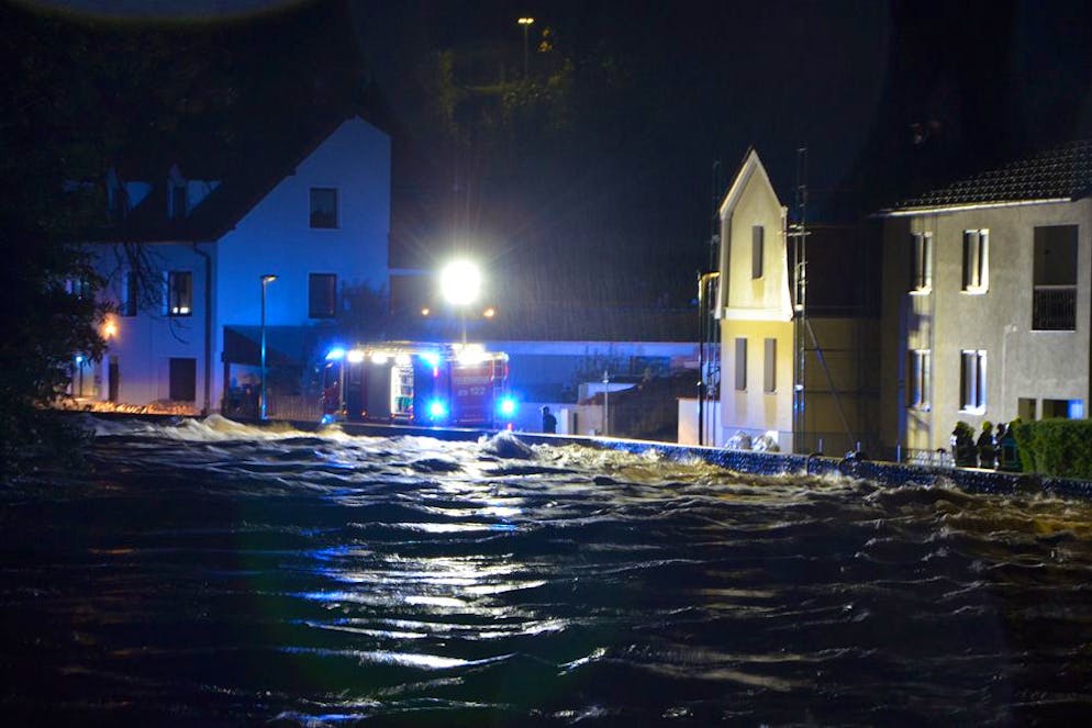Tempête Boris en Autriche. La situation à Waidhofen an der Thaya, le dimanche 15 septembre 2024.