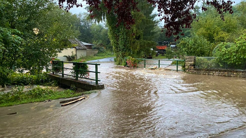 Tempête Boris en Autriche. La situation sur le Hausenbach dans le district de St. Pölten, le dimanche 15 septembre 2024