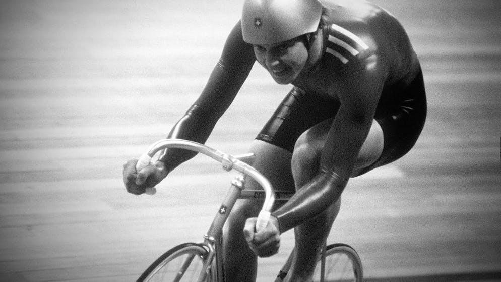 Robert Dill-Bundi lors de son titre olympique à Moscou en 1980