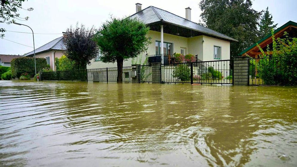 Pottenbrunn in the St. Pölten area is currently under water.