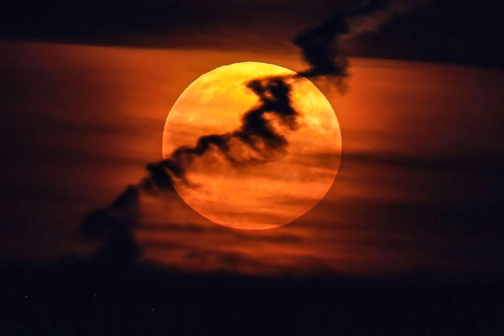 Der Erdtrabant zeigt sich sehr nah in vollem Rund. (Archivbild)