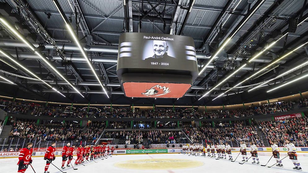 Grâce à Rochette, Lausanne remporte le derby lémanique - Gallery. Un hommage à Paul-André Cadieux a été rendu avant le match