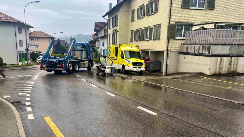 The 83-year-old tipped onto his side with his wheelchair in the accident and was slightly injured.