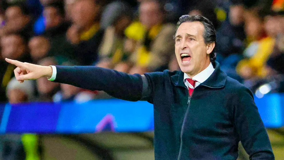 Unai Emery, Aston Villa's star coach, is emotional on the touchline and after the game.