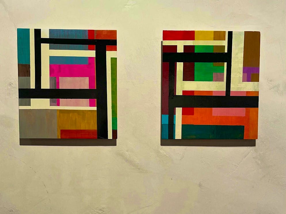 Travelogue Southern Sicily: Agriturismo Mandranova. Zoderer was inspired by the colors of the island for the paintings he created during his two weeks at Mandranova.