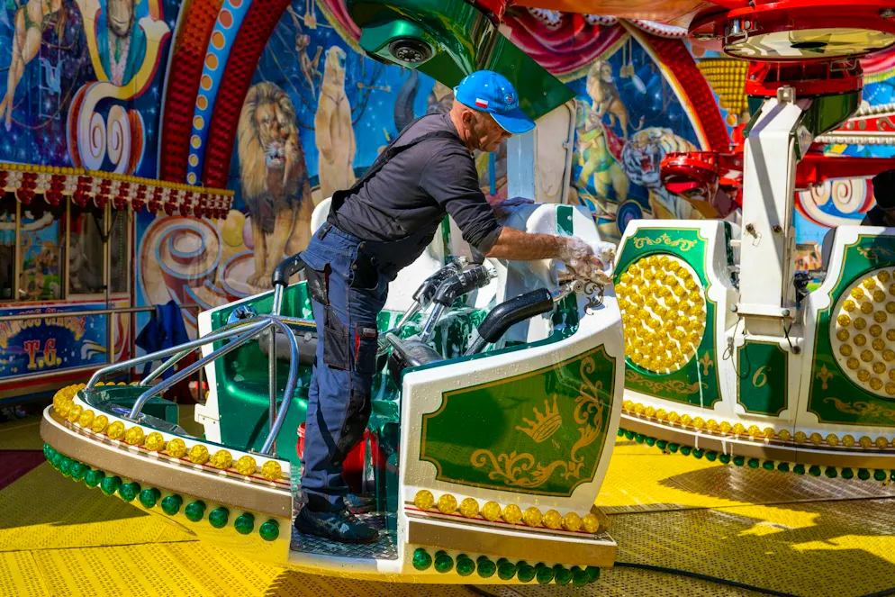 Oktoberfest countdown 2024. Final preparations before the start of the festival.