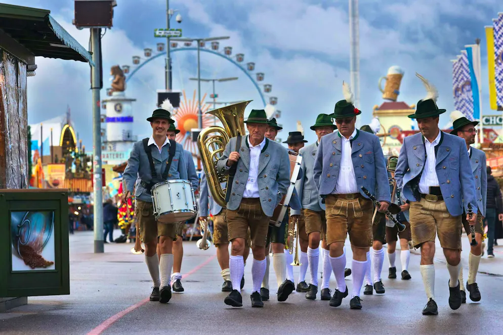 Oktoberfest countdown 2024. Brass band in traditional costume. (archive picture)
