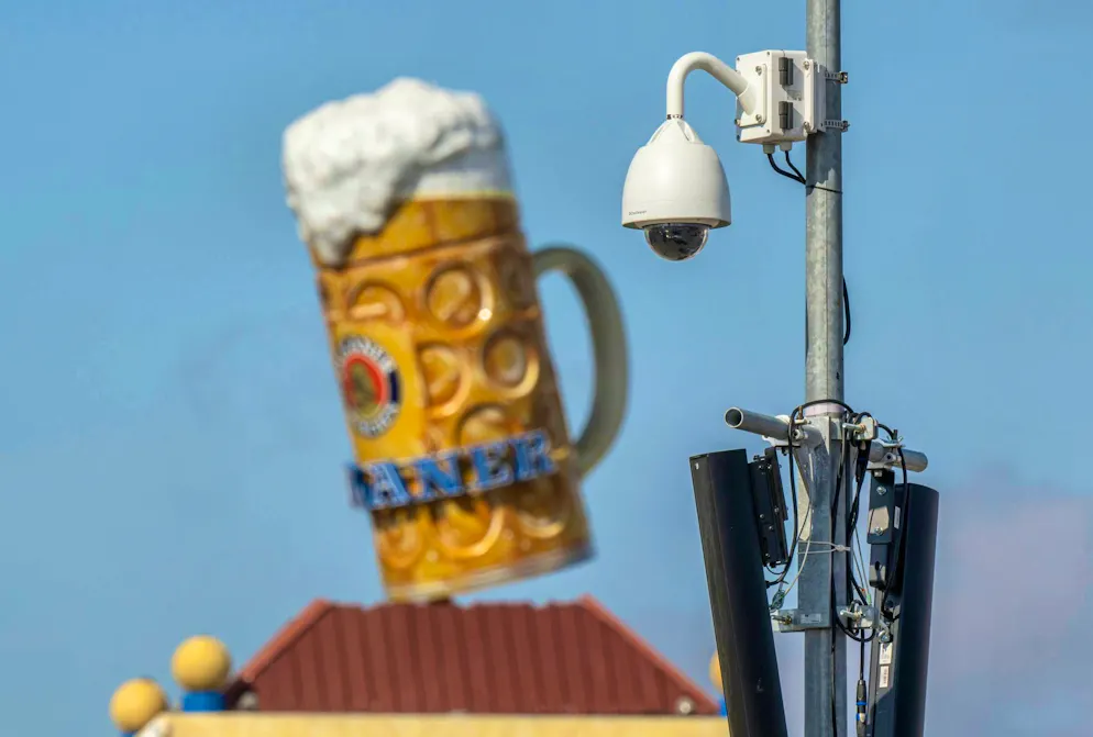 Oktoberfest countdown 2024. Video cameras ensure greater security.
