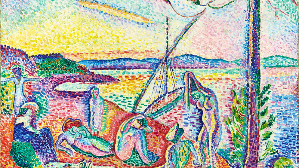 Rétrospective Henri Matisse à la Fondation Beyeler à Riehen (BS) - Gallery. Le tableau "Luxe, Calme et Volupté", peint en 1904, figure parmi les oeuvres exposées dans la rétrospective Henri Matisse à la Fondation Beyeler, à Riehen (BS).