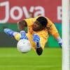 St. Gallen's goalkeeper Lawrence Ati Zigi in action during the UEFA Conference League playoff soccer match between FC St. Gallen and Trabzonspor at the Kybunpark stadium in St. Gallen, Switzerland, 22 August 2024. (KEYSTONE/Christian Merz)