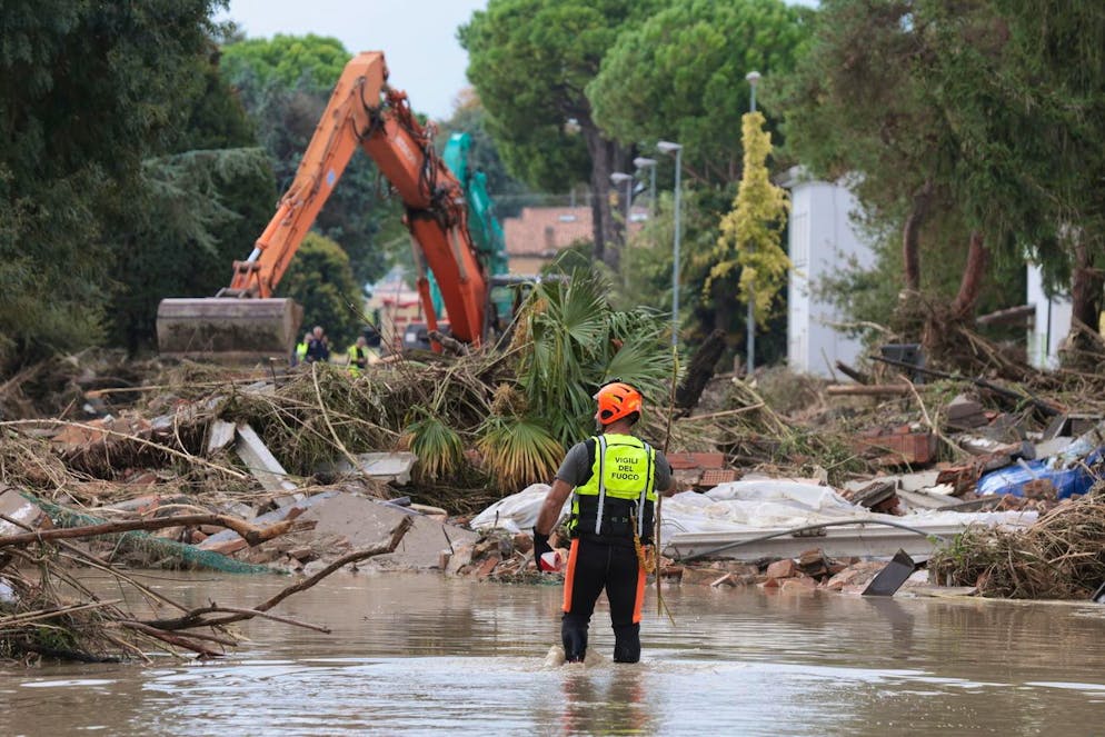 Wegen des Hochwassers wurde in Emilia-Romagna und Marken der Notstand ausgerufen.