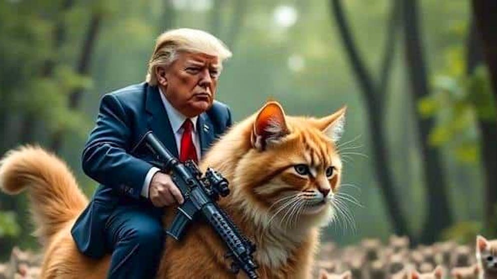 Trump as a cat warrior. Will artificial intelligence decide the US election?