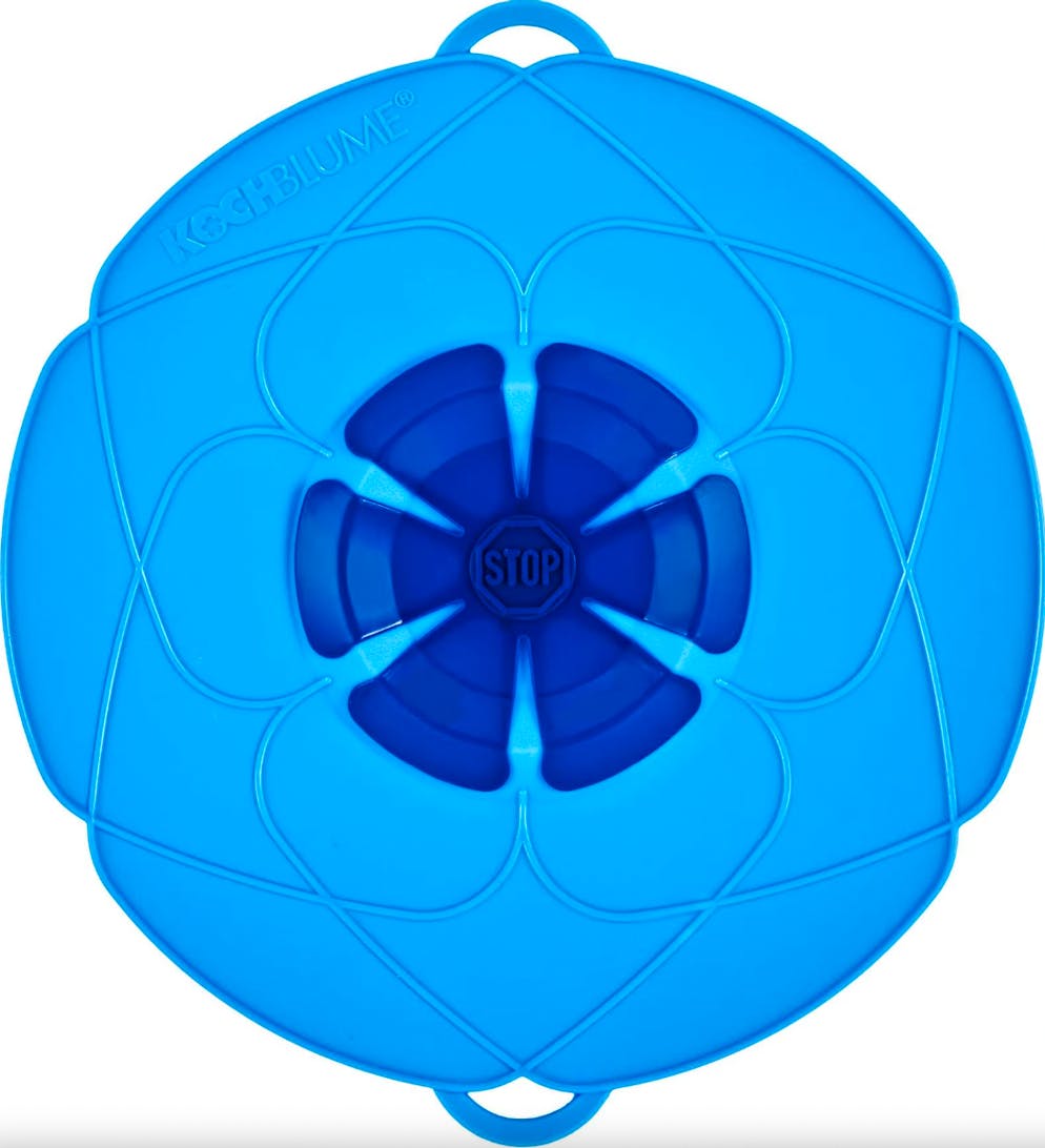 Pastawasser vor dem Überkochen bewahren: Überkochschutz. Deckel von Kochblume für etwa 34 Franken, via Galaxus.