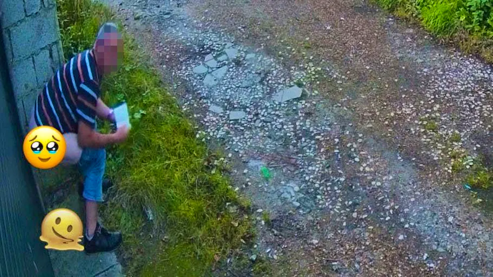 An as yet unidentified man is terrorizing an English village with his poo.