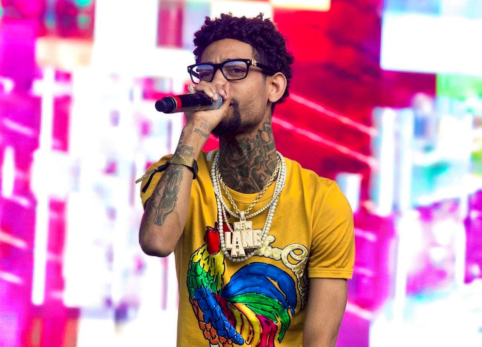 Rapper PnB Rock from Philadelphia at the Firefly Music Festival 2018. The US-American was shot dead in a restaurant in Los Angeles in 2022 at the age of 30.