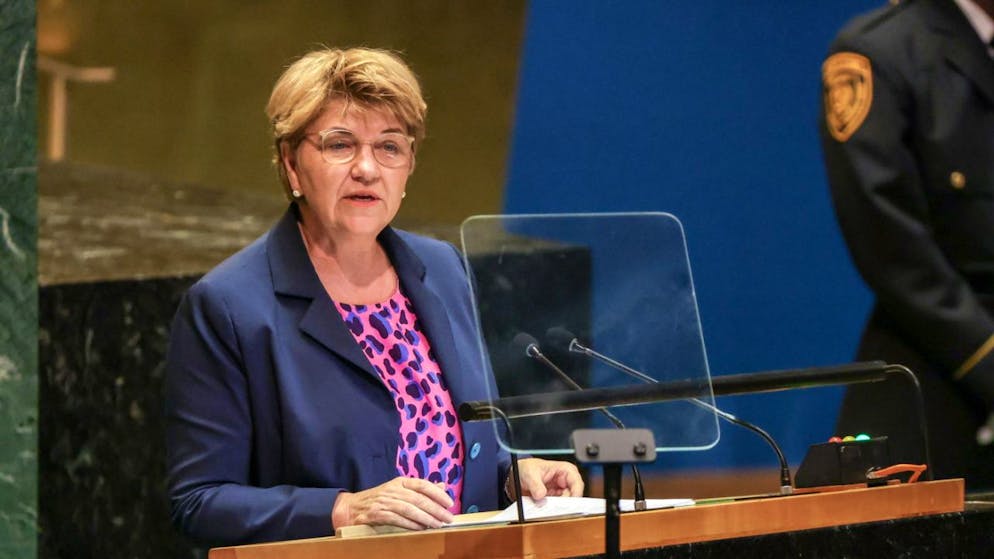 Viola Amherd mardi à New York, aux Nations unies.