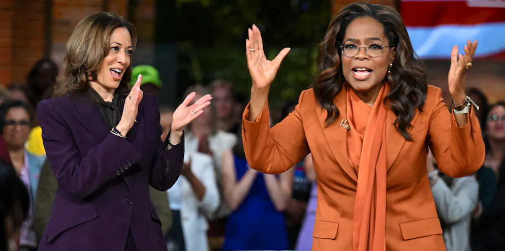 «Si quelqu'un force l'entrée de mon domicile, il se fera tirer dessus», a lancé en riant Mme Harris, face à une Oprah interloquée.