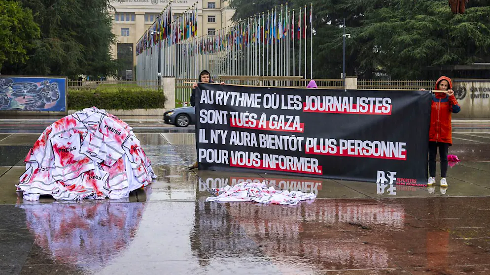Plus de 130 journalistes ont été tués en un an dans la bande de Gaza.