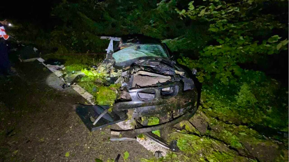 The 24-year-old driver of this accident vehicle was only slightly injured.