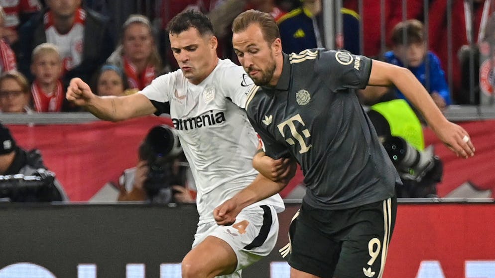 Duel entre Granit Xhaka et Harry Kane