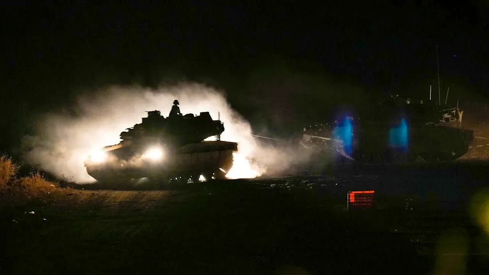 An Israeli tank maneuvers in northern Israel near the Israeli-Lebanese border. Photo: Baz Ratner/AP/dpa