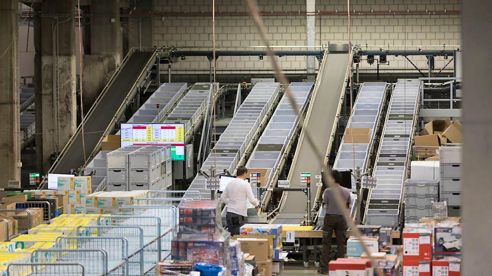 Affichant une surface d'environ 90'000 mètres carrés, le nouveau site allemand de Galaxus rivalisera en taille avec le plus grand centre logistique existant à ce jour en Suisse, à Wohlen, en Argovie (archives).