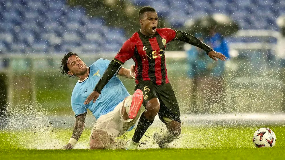 Europa League. Déluge et terrain à la limite du praticable : la Lazio noie Nice
