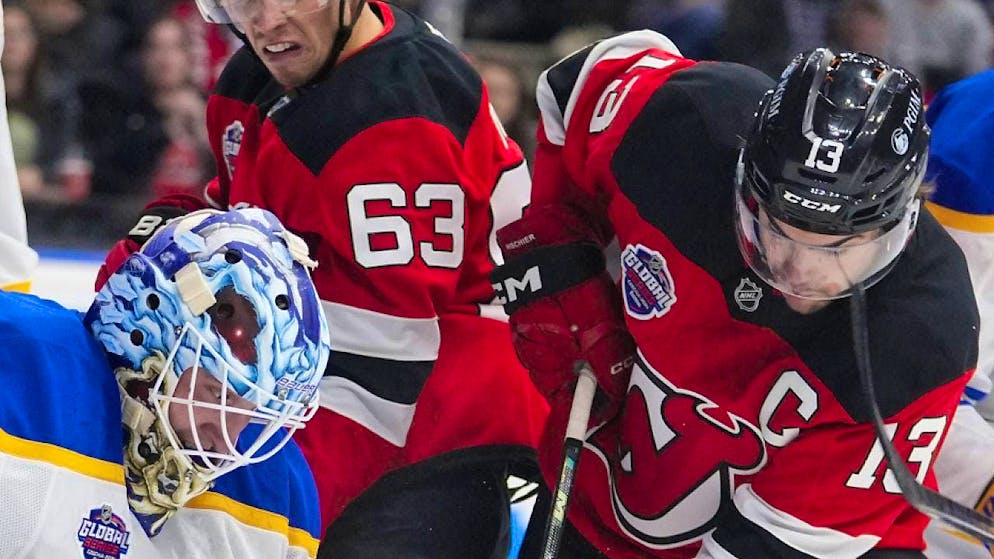 Devils captain Nico Hischier was already successful in the first game of the season