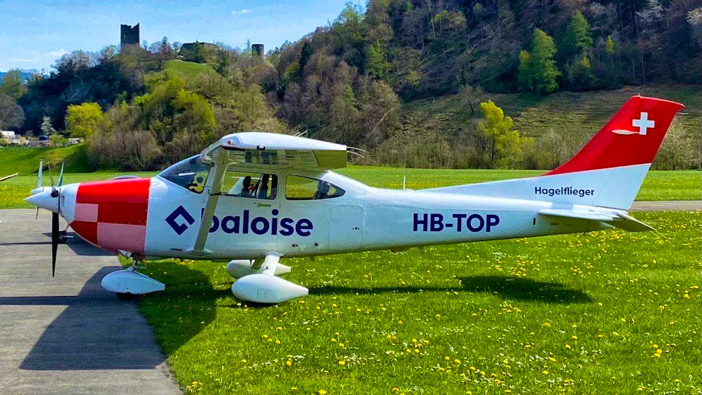 From 2018 to 2023, this hail plane was used to "inoculate" clouds from Birrfeld Airport in Aargau to prevent hail damage. (archive image)
