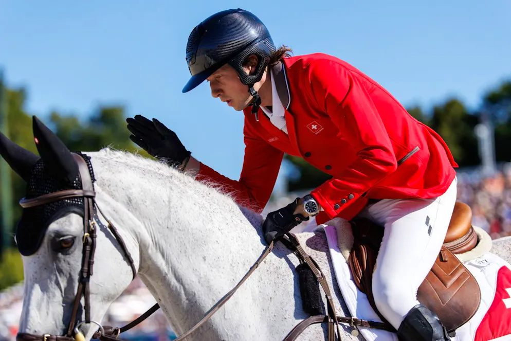 Martin Fuchs et son cheval, Leone