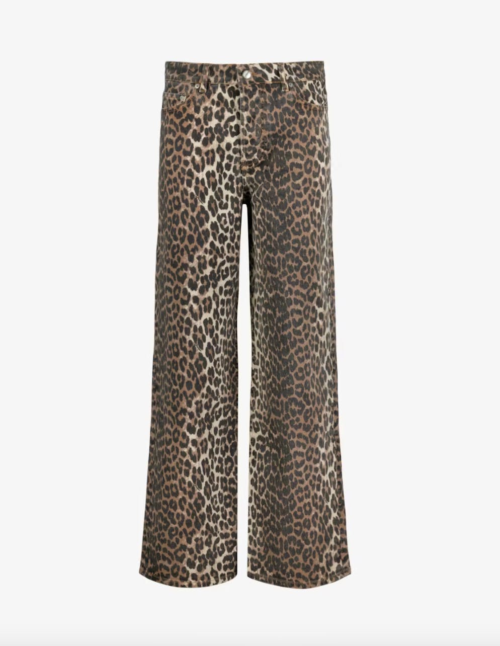 Trend-Alarm 2: Leo-Print. Gemusterte Jeans von Ganni für 250 Franken, via Globus.