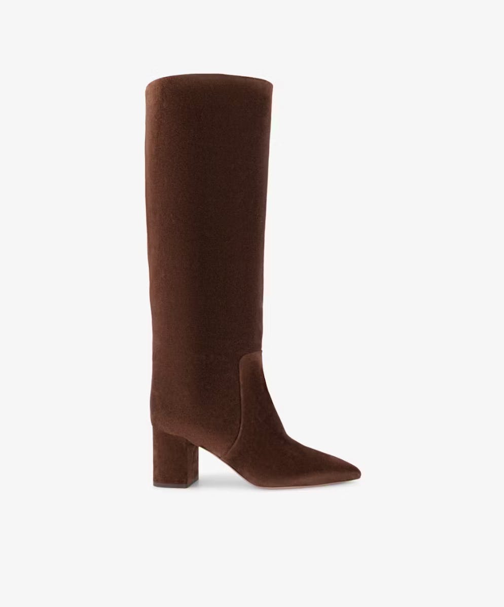 Trend-Alarm 9: Stiefel mit weitem Schaft und Ugg Boots. Braune Stiefel «Anja Boot 70» von Paris Texas für 700 Franken, via Globus.