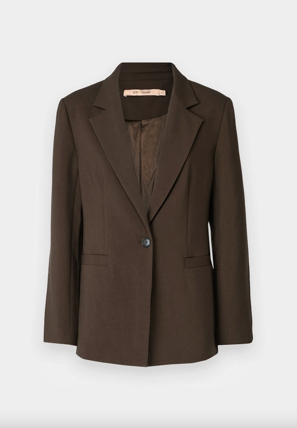 Trend-Alarm 1: Schokoladenbraun und Bordeauxrot. Brauner Blazer von Rue de Femme für 185 Franken, via Zalando.